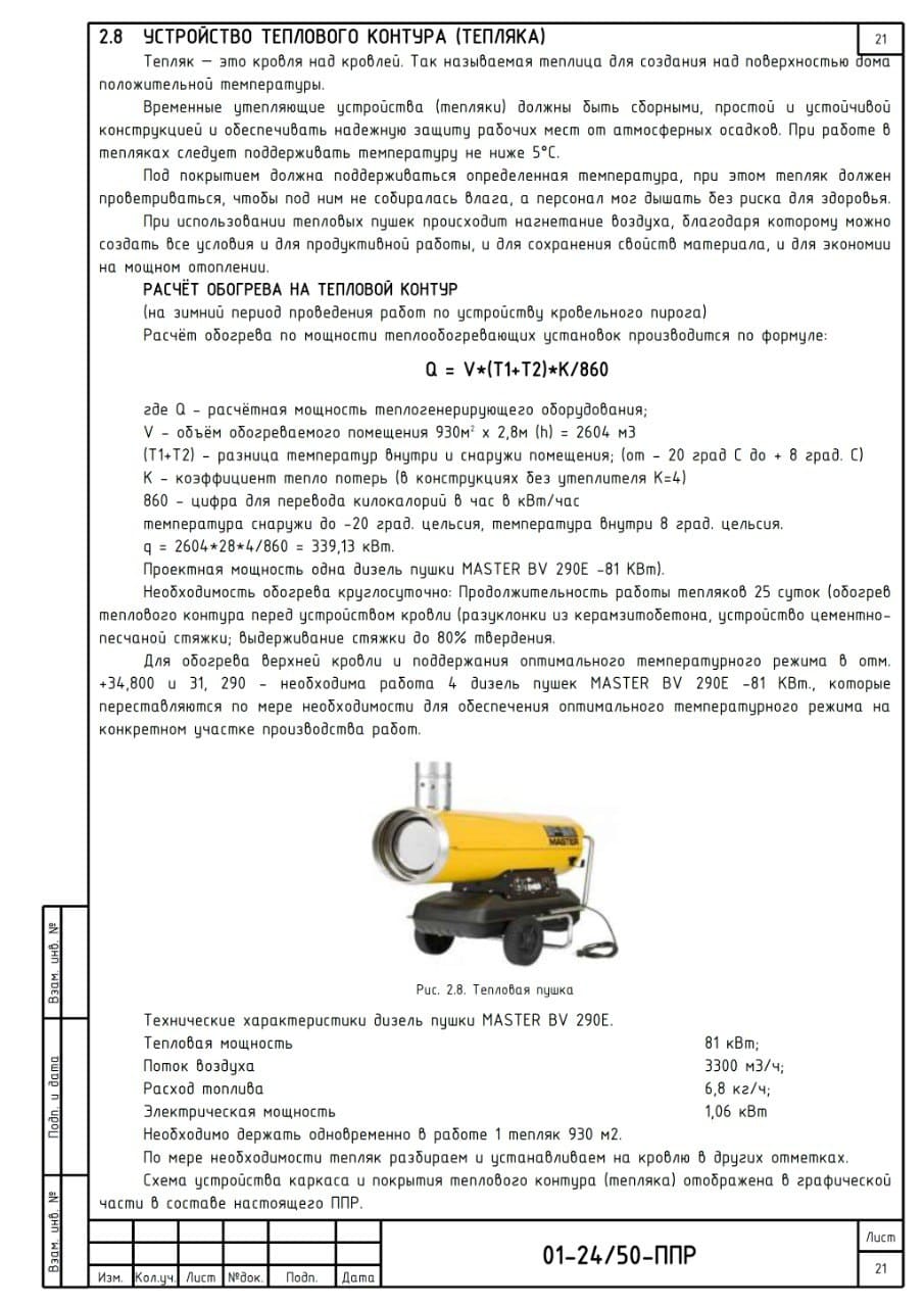 ППР на устройство гидроизоляции кровли, г. Москва